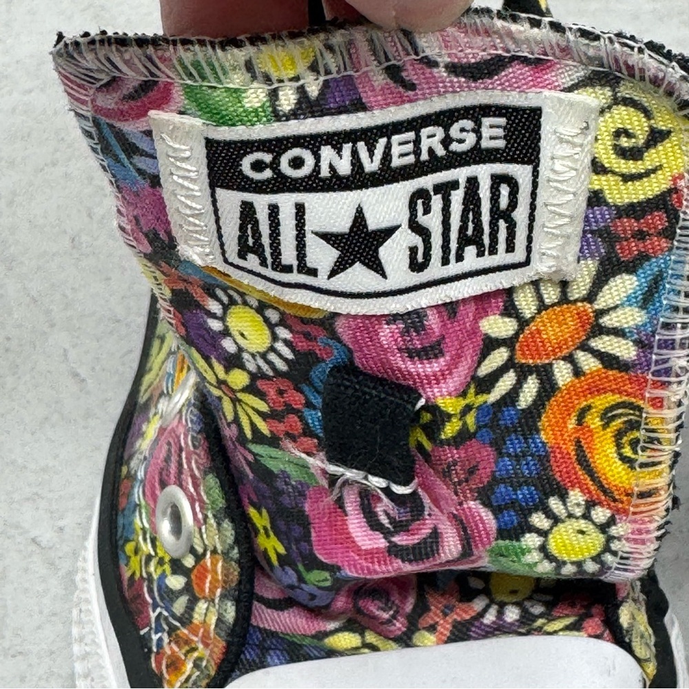 Converse All Star Sneakers Floral Kids Shoes Size Youth 13 - Picture 11 of 12